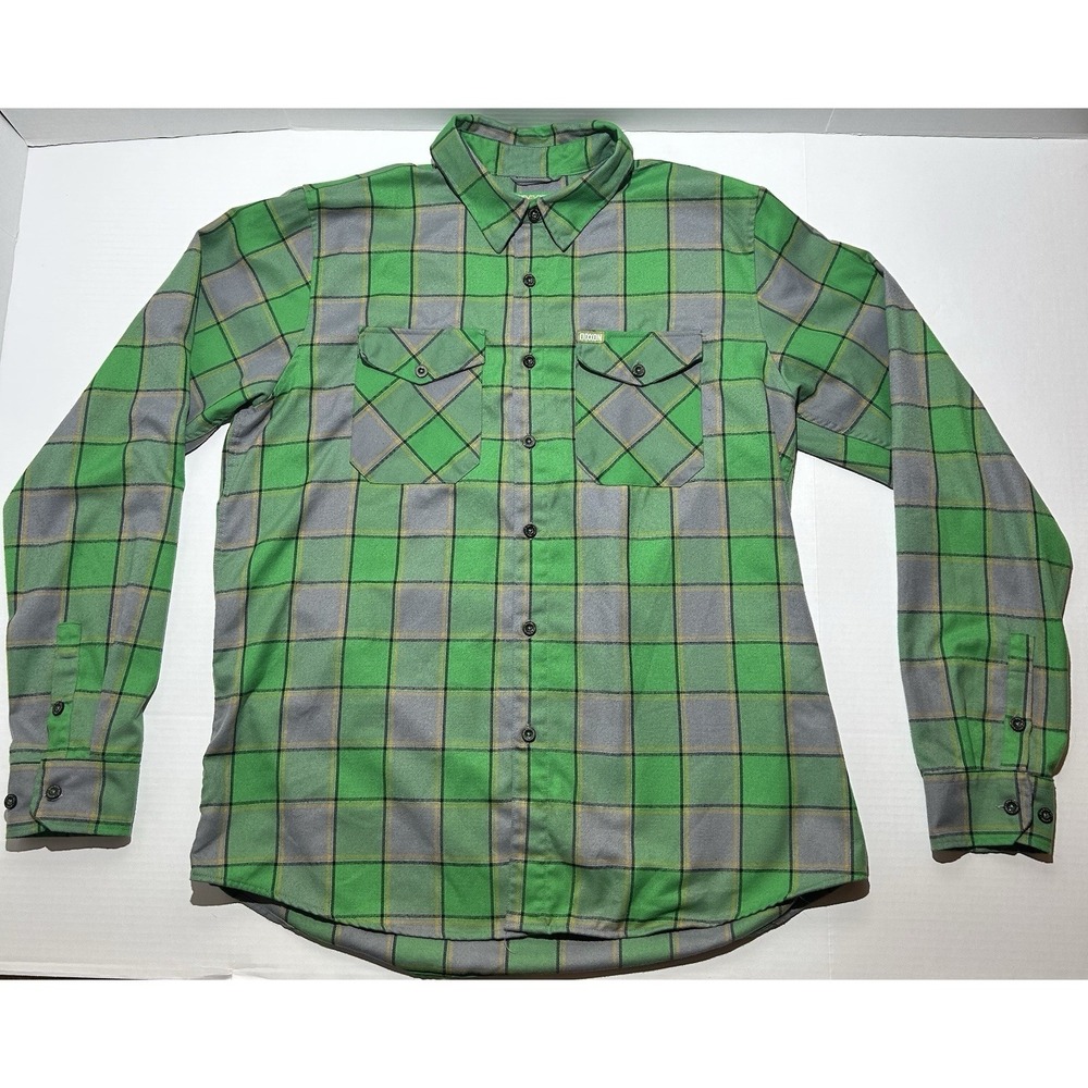 Dixxon Flannel Shirt Mens 2XLT Tall Green Plaid The Auld Pub Long Sleeve Biker